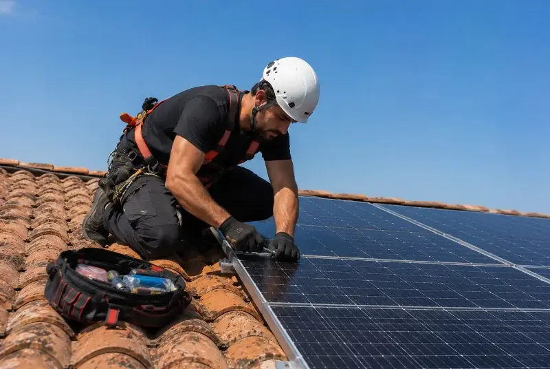 Maintenance et monitoring de panneaux solaires à Lézan