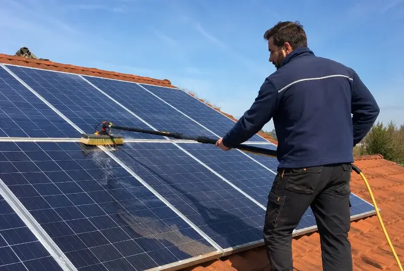 Nettoyage et entretien de panneaux solaires à Lézan